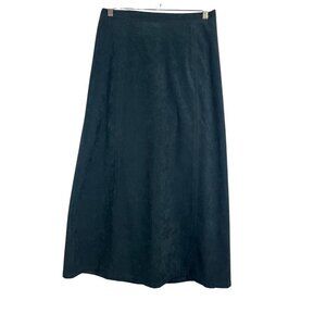 Talbots Maxi Skirt 12 Green Boho Western Retro Preppy Old Money Classic Chic 80s